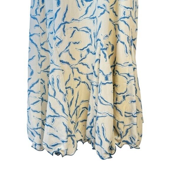 Hyacinth House NEW Ivory Blue Coral One Shoulder Sybil Maxi Dress Size XXL - Picture 5 of 10